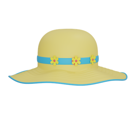 Beach Hat  3D Icon