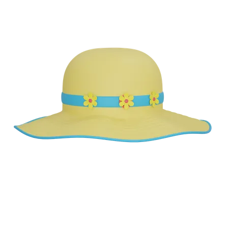 Beach Hat  3D Icon