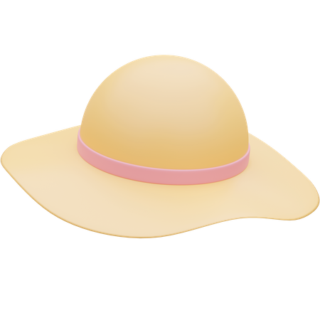 Beach Hat  3D Icon