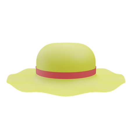 Beach Hat  3D Icon