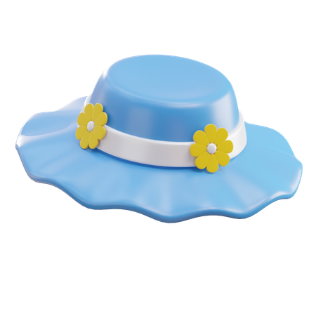 Beach Hat  3D Icon