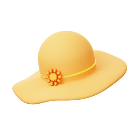 Beach hat  3D Icon