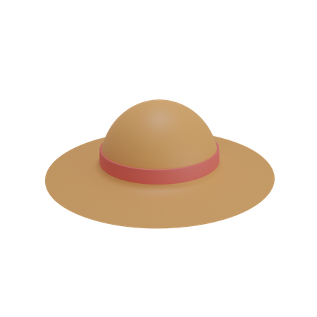 Beach Hat  3D Illustration