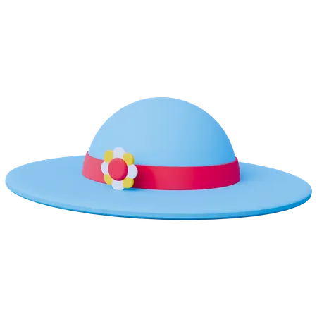 Beach hat 3D Icon