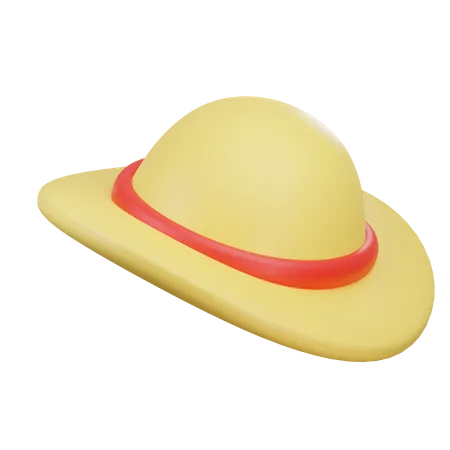 A Beach Hat 3 D Icon Is A Stylish And Eye Catching Representation Of A Beach Hat In A Three Dimensional Design It Can Be Used In Various Digital And Graphic Projects Related To Beach Themes And Fashion 3D Icon