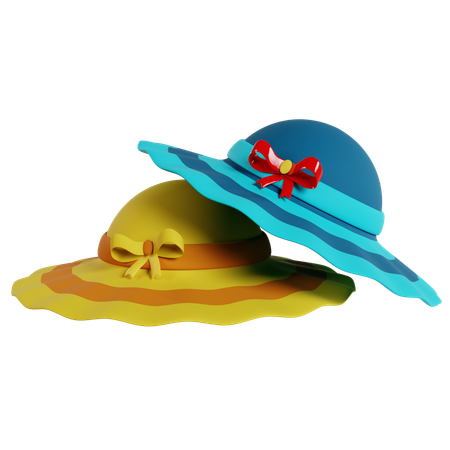 Beach Hats  3D Icon