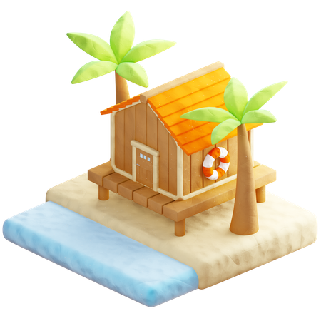 Beach House  3D Icon