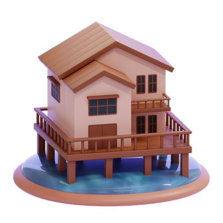 Beach House  3D Icon