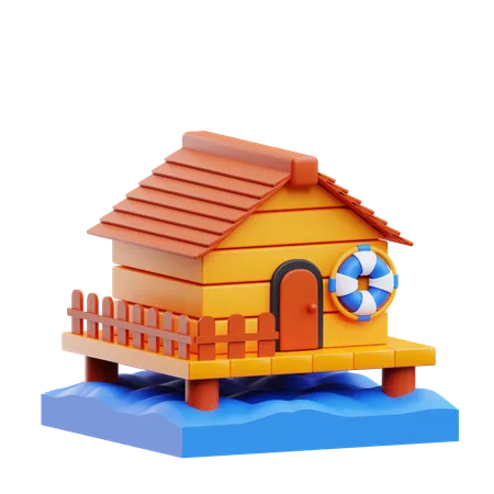 Beach House  3D Icon