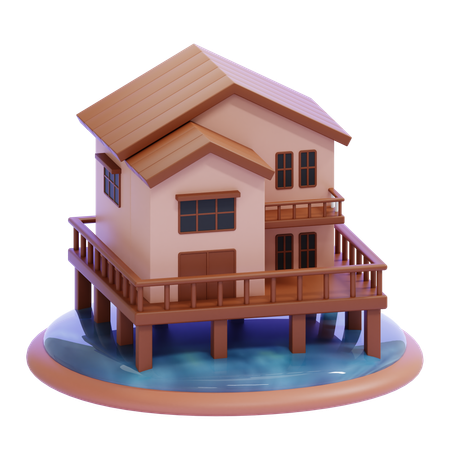 Beach House  3D Icon