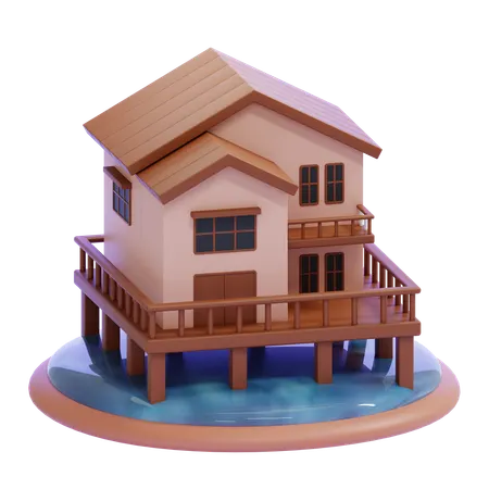 Beach House  3D Icon