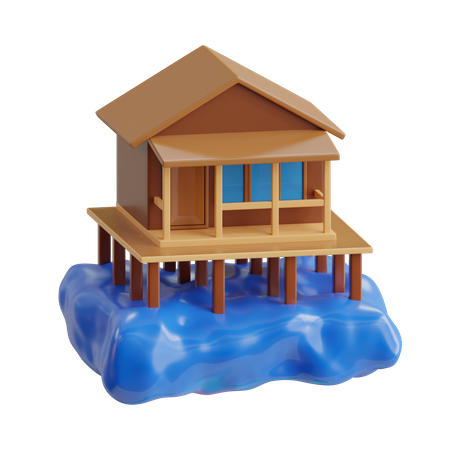 Beach House  3D Icon