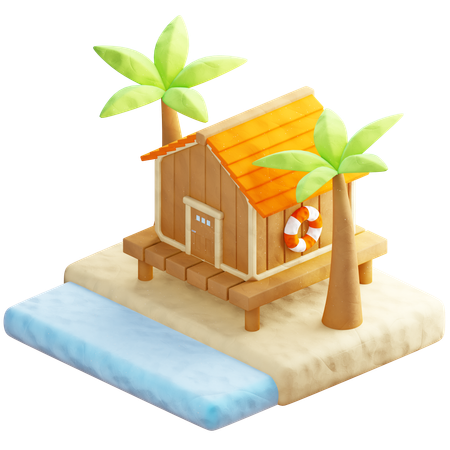 Beach House  3D Icon