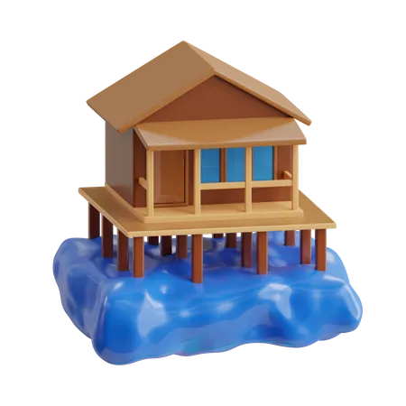 Beach House 3D Icon