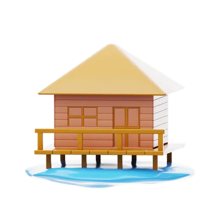 ビーチ小屋  3D Icon