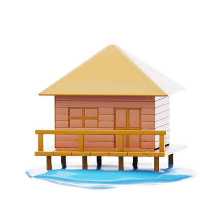 Beach hut  3D Icon