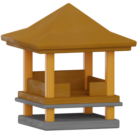 Beach Hut  3D Illustration