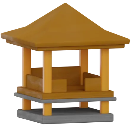 Beach Hut  3D Illustration