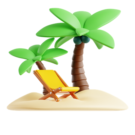 Beach Island  3D Icon