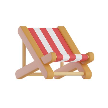 Beach Lounge Chair  3D Icon