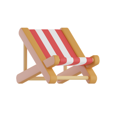 Beach Lounge Chair  3D Icon