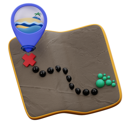 Beach Maps  3D Icon