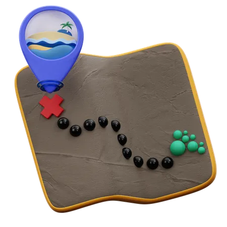 Beach Maps  3D Icon