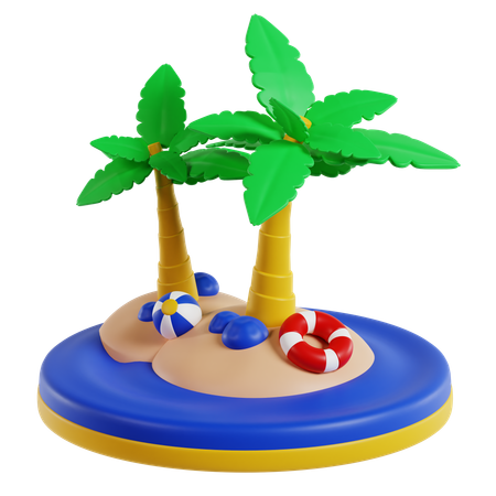 Beach Palm  3D Icon