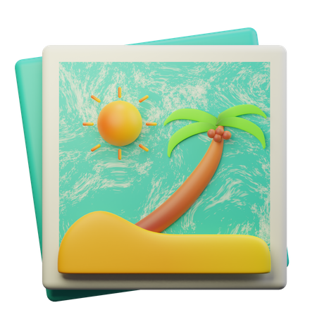 Beach Photo  3D Icon