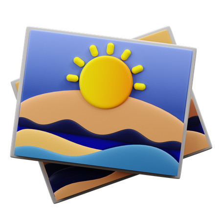 Beach Photos  3D Icon