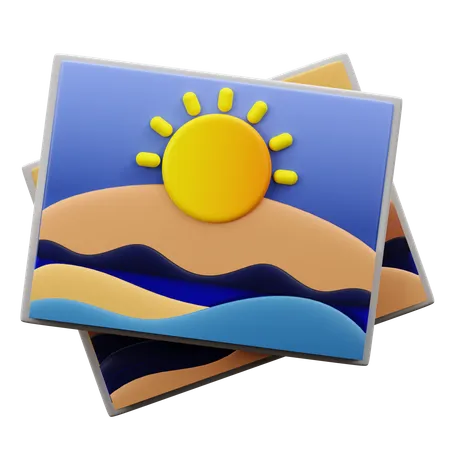 Beach Photos  3D Icon