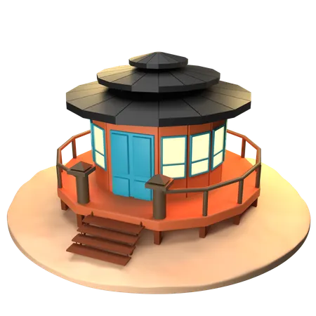 Beach Resort  3D Icon