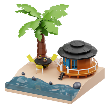 Beach Resort 3D Illustration