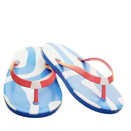 ビーチサンダル  3D Icon