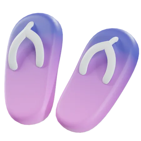 BEACH SLIPPER  3D Icon