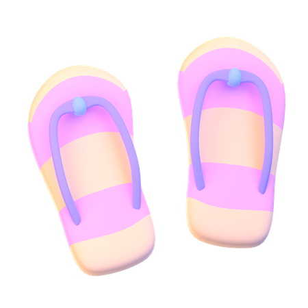 Beach Slipper  3D Icon