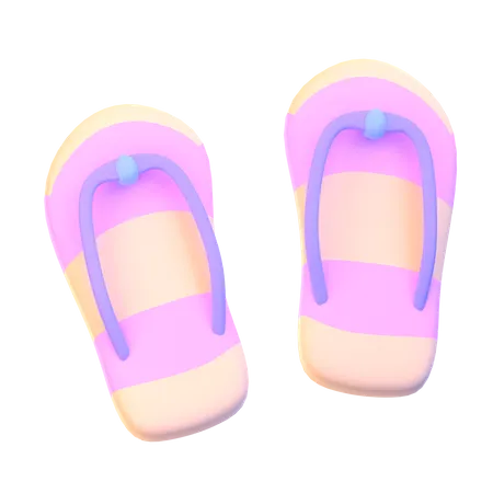 Beach Slipper  3D Icon