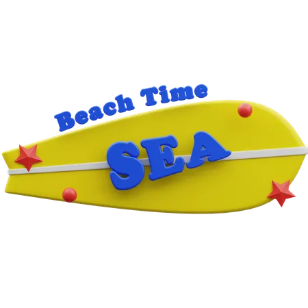 Beach Time  3D Sticker