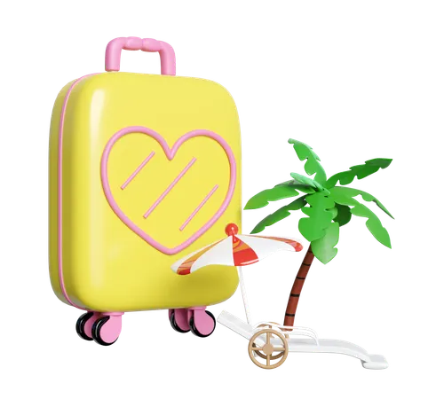 Beach Travel  3D Icon