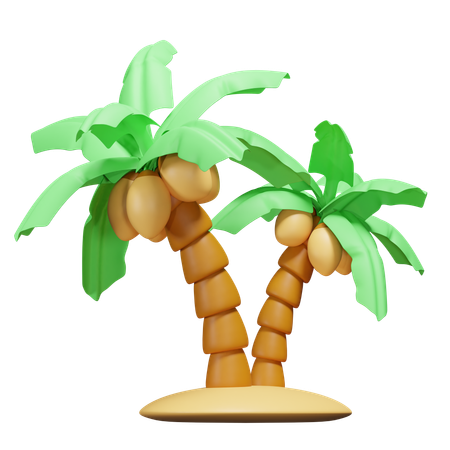 Beach Tree  3D Icon