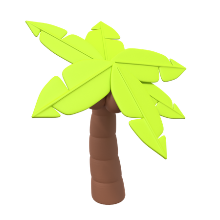 Beach Tree  3D Illustration