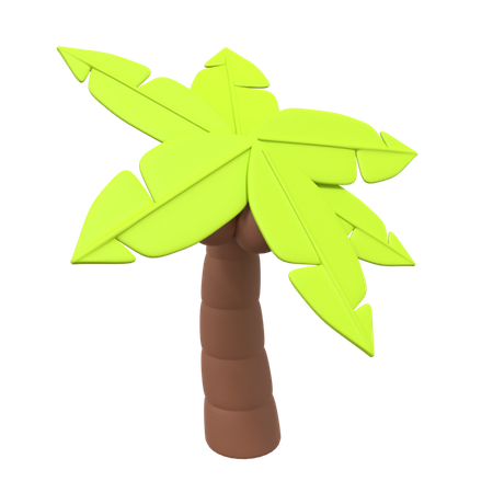Beach Tree 3D Illustration