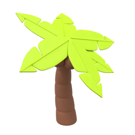 Beach Tree  3D Illustration