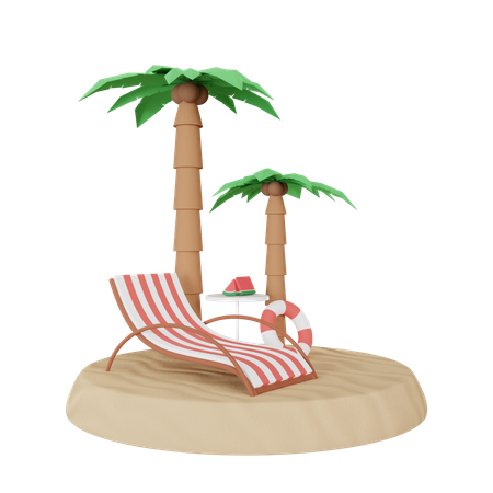 Beach trees  3D Icon