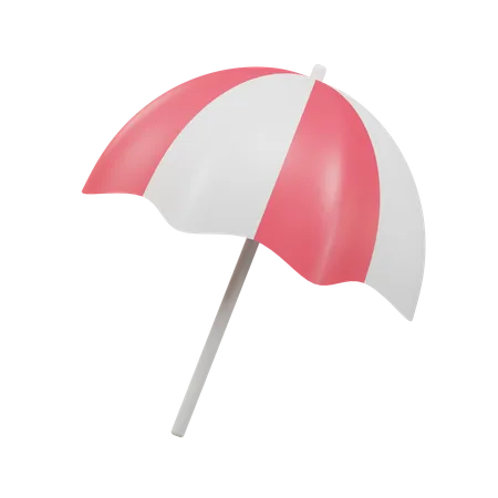 Beach Umbrella Summer 3 D Illustration 3D Icon