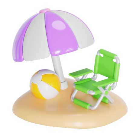 Beach Umbrella  3D Icon
