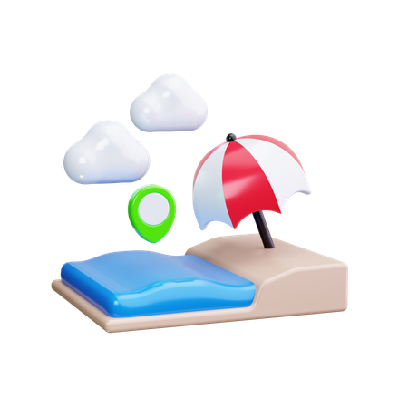 Beach Umbrella  3D Icon