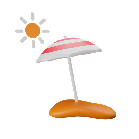 Beach Umbrella  3D Icon