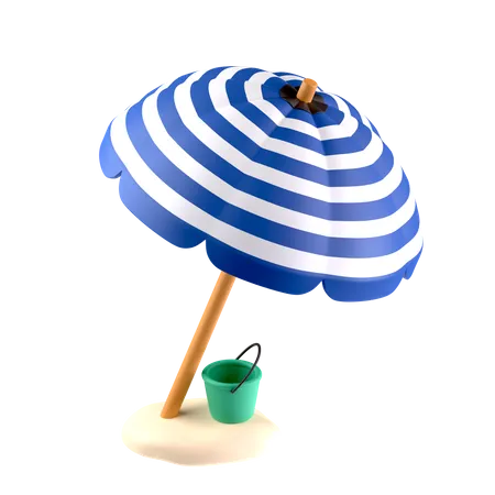 Beach umbrella  3D Icon