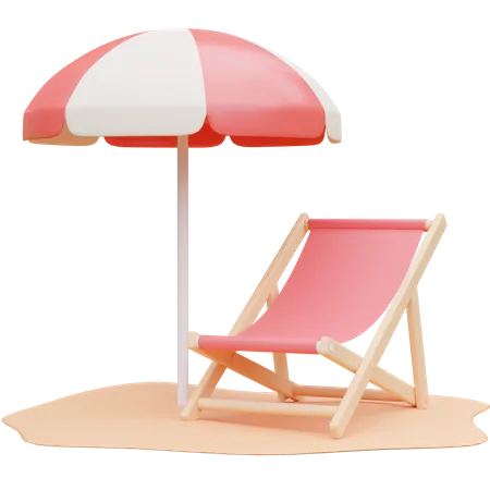 Beach Umbrella  3D Icon